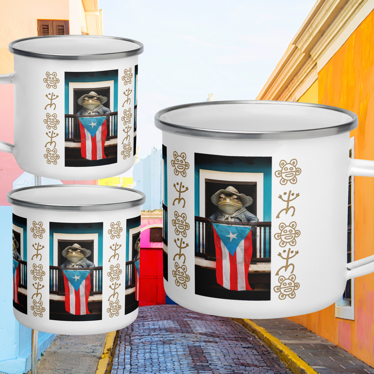 Sapo Concho Enamel Mug – Boricua Balcony Vibes 🐸🇵🇷