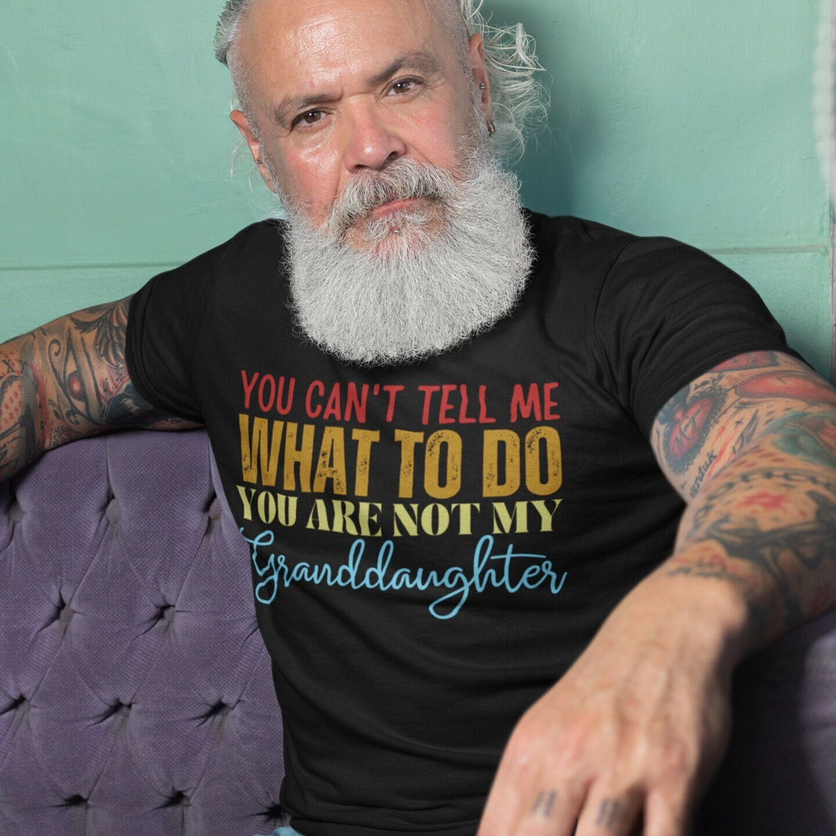 Granddad Shirt, Girl granddad shirt, Fathers Day Shirt, Funny Mens Shirt, Funny Granddad Shirt, Tell me what to do, Gift for him, Gift for her, New Papa Gift, Funny grandma Shirt, grandmother Shirt, New grandfather Shirt, granddaddy Shirt, papa tee, You Can't tell me What To Do You Are Not My granddaughter Shirt