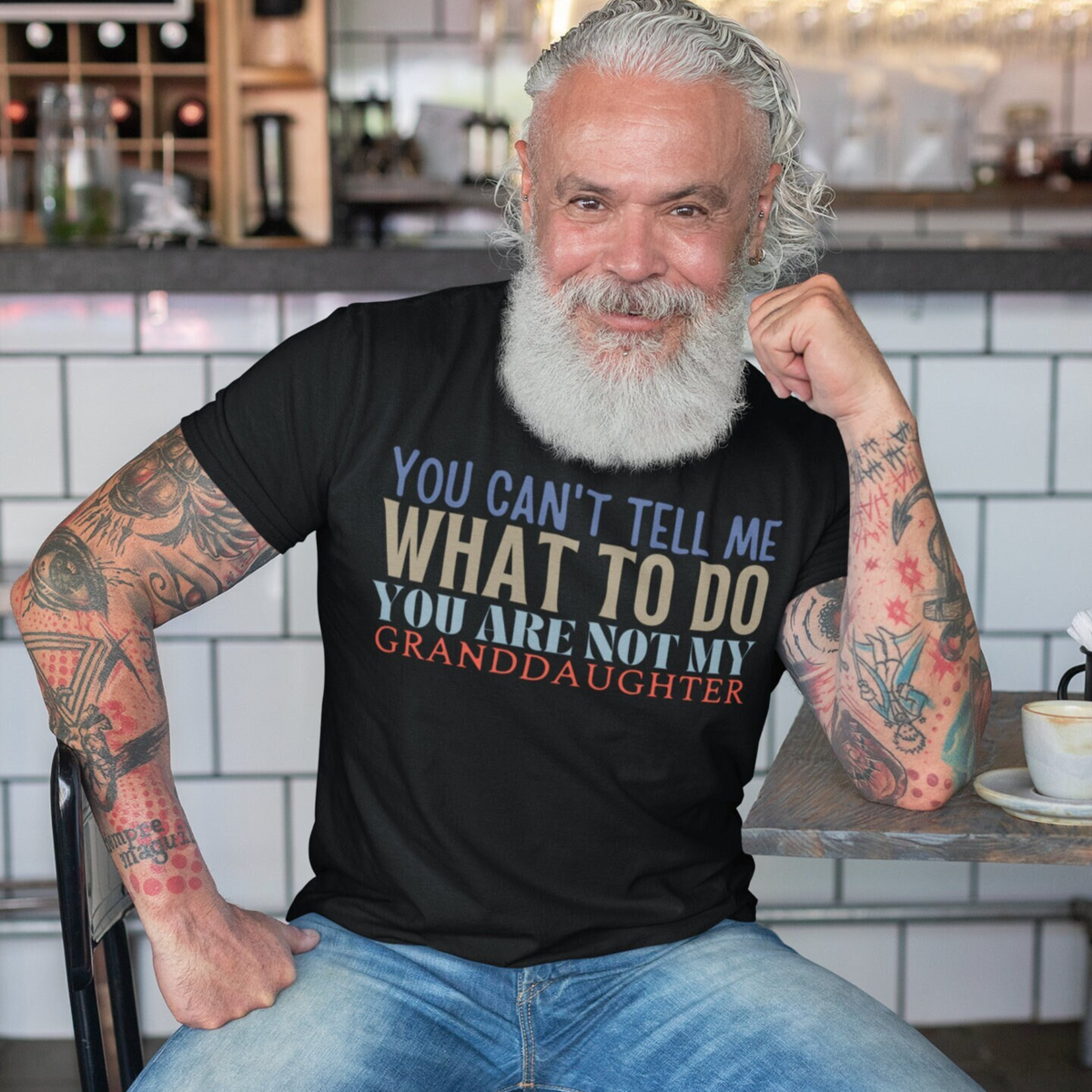 Granddad Shirt, Girl granddad shirt, Fathers Day Shirt, Funny Mens Shirt, Funny Granddad Shirt, Tell me what to do, Gift for him, Gift for her, New Papa Gift, Funny grandma Shirt, grandmother Shirt, New grandfather Shirt, granddaddy Shirt, papa tee, You Can't tell me What To Do You Are Not My granddaughter Shirt