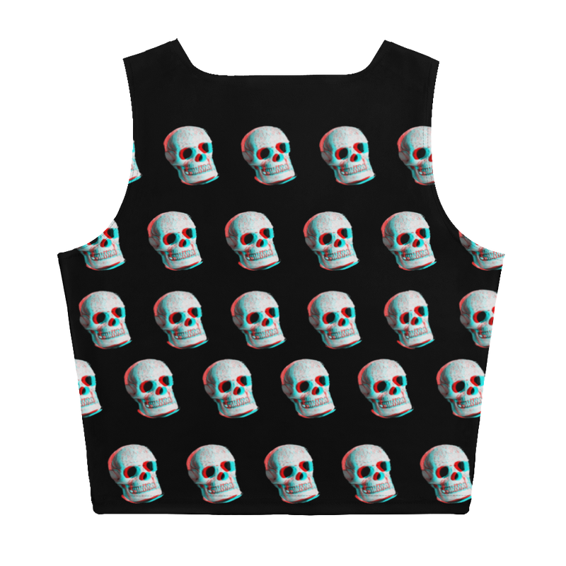 Skull Crop Top, Skulls Shirt, Stereotypical Rebellious Shirt, Rockabilly Crop Top, Punk Rocker, Hot Topic type, Goth Top, Emo, Gift for Her 