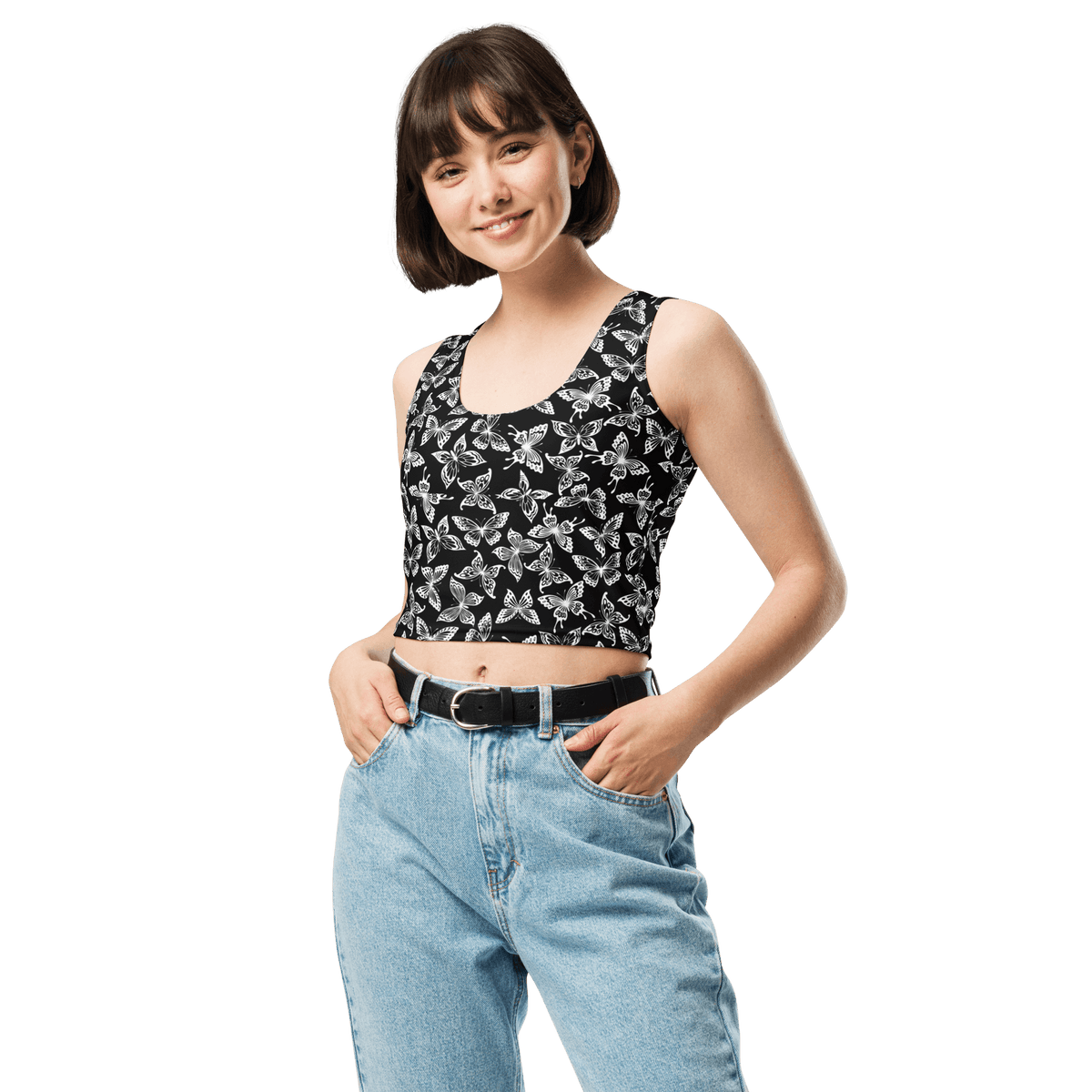 Butterfly Crop Top, Crop Top Women, Cute Crop Top, Crop Top, Cami, Aesthetic, Butterfly, Tee, Blouse, Y2K, Gift for her, Gift for mom