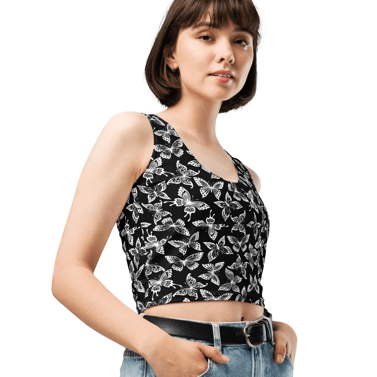 Butterfly Crop Top, Crop Top Women, Cute Crop Top, Crop Top, Cami, Aesthetic, Butterfly, Tee, Blouse, Y2K, Gift for her, Gift for mom
