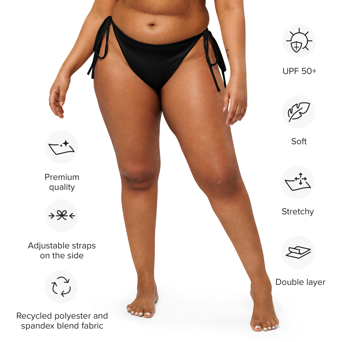 Velisse Origin bikini bottom, bikini bottom, black bikini bottom, unicorn, simple bikini, minimalistic swimwear, minimalistic, minimalistic bikini