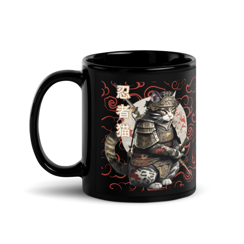 Tokio Japan, Samurai cat mug,  Samurai Cat, Tattoo Style mug,  Samurai cat,  Samurai,  Ninja, Samurai Kitten,  Ninja cat mug,  Ninja Cat,  kawaii,  Japanese Kawaii, Ninja Cat mug,  Japanese Calligraphy,  gift for him,  gift for her,  gift for cat lover,  Cat Lover mug, coffee mug, tea mug