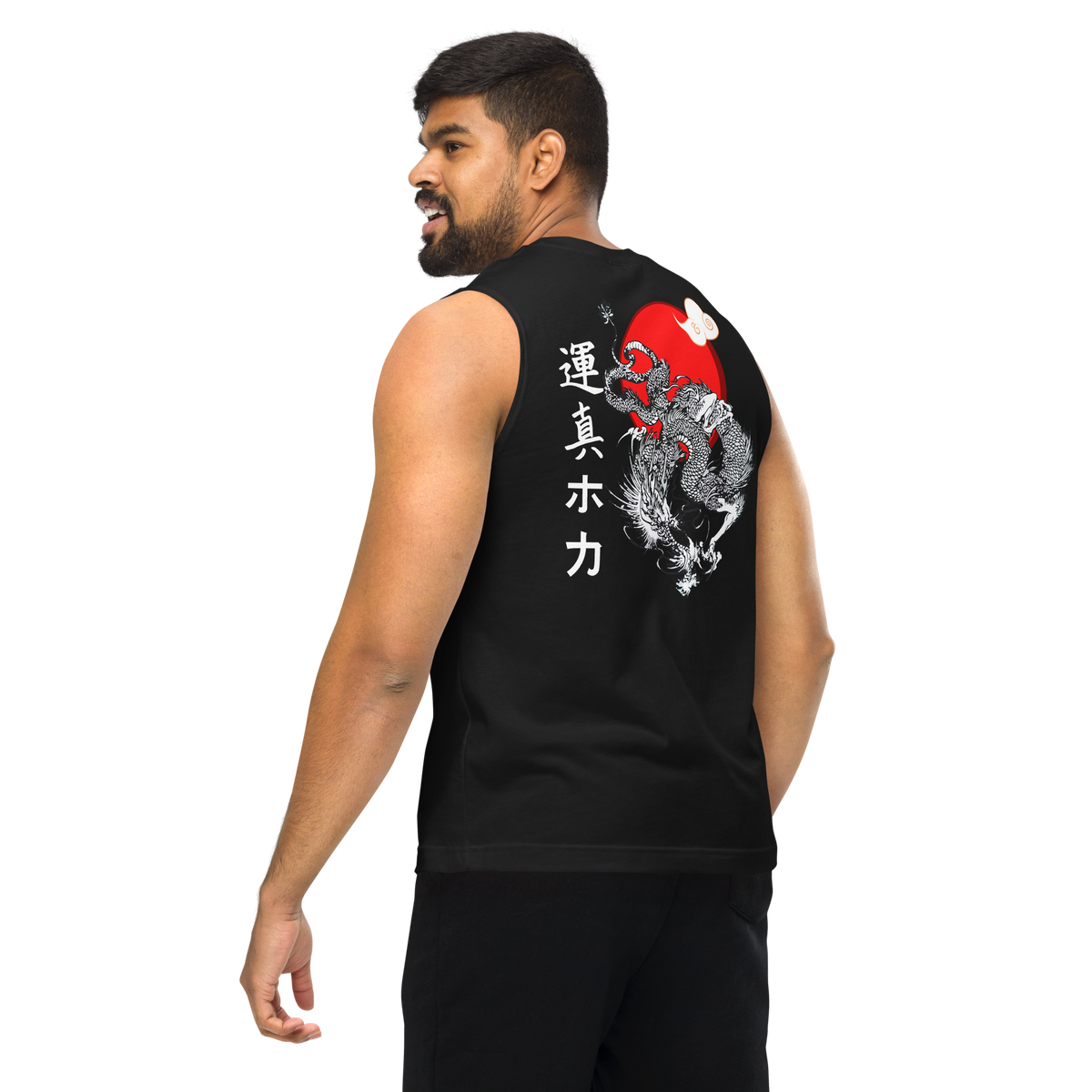 Japanese Dragon Muscle Shirt, Samurai Shirt, Tokio Japan, Gift for him, Gift for dad, Tee, Tank Top, Shirt, kawaii, Japanese Dragon, Japanese Graphic Tee, Japanese Culture apparel, Japanese Tank Top