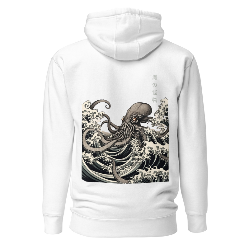 White- Japanese Octopus Hoodie, Cotton Hoodie, Japanese Octopus, Tokio Japan, Hoodie, Japanese Graphic Tee, Japanese Culture apparel, Japanese Hoodie, kawaii, Samurai Shirt, Japanese Art, Japanese Art Hoodie, Gift for dad, Gift for him, Japanese Calligraphy, Japanese Graphic Tee, ryohei fuke, david finch, oriental, wimmelbilder, kurzgesagt, shodo, manga style, carl eugen keel, maritime scenes, otto müller