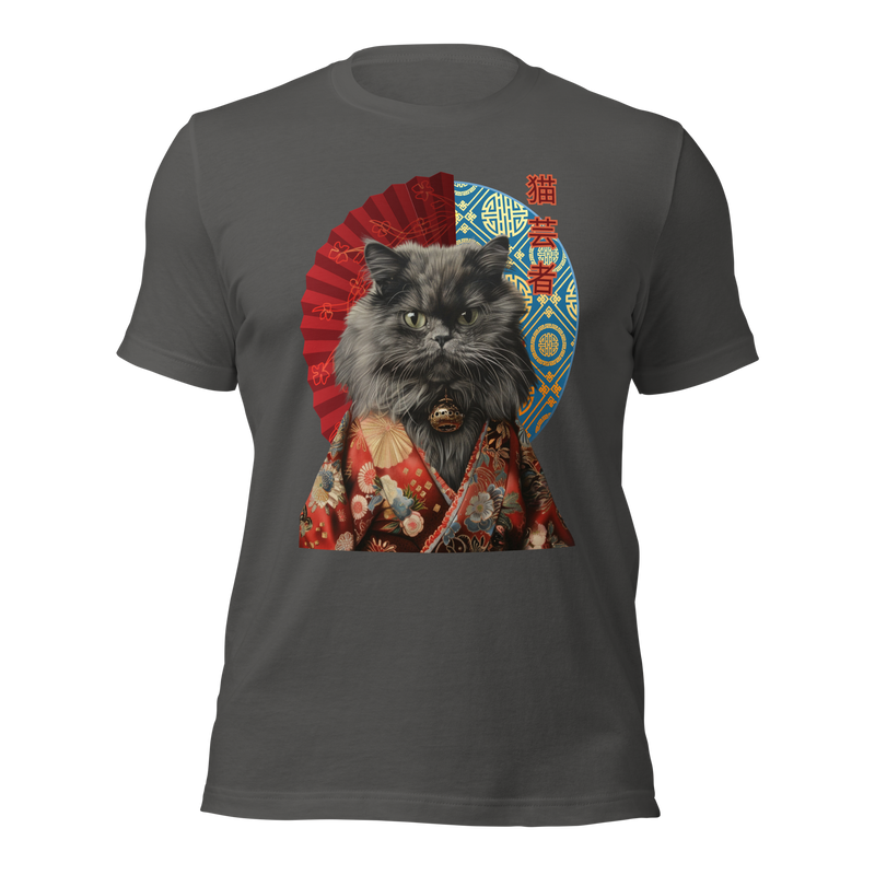 Siamese Cat Geisha, Japanese Kawaii Tee, Ninja Cat T-Shirt, Samurai Cat Tatoo, Samurai Cat Shirt, Ninja Samurai Kitten, Cat Lover T-Shirt, gift for cat lover, cat mom shirt, cat dad shirt, Kawaii Samurai cat, Traditional art, Japanese Art shirt, Samurai Cat