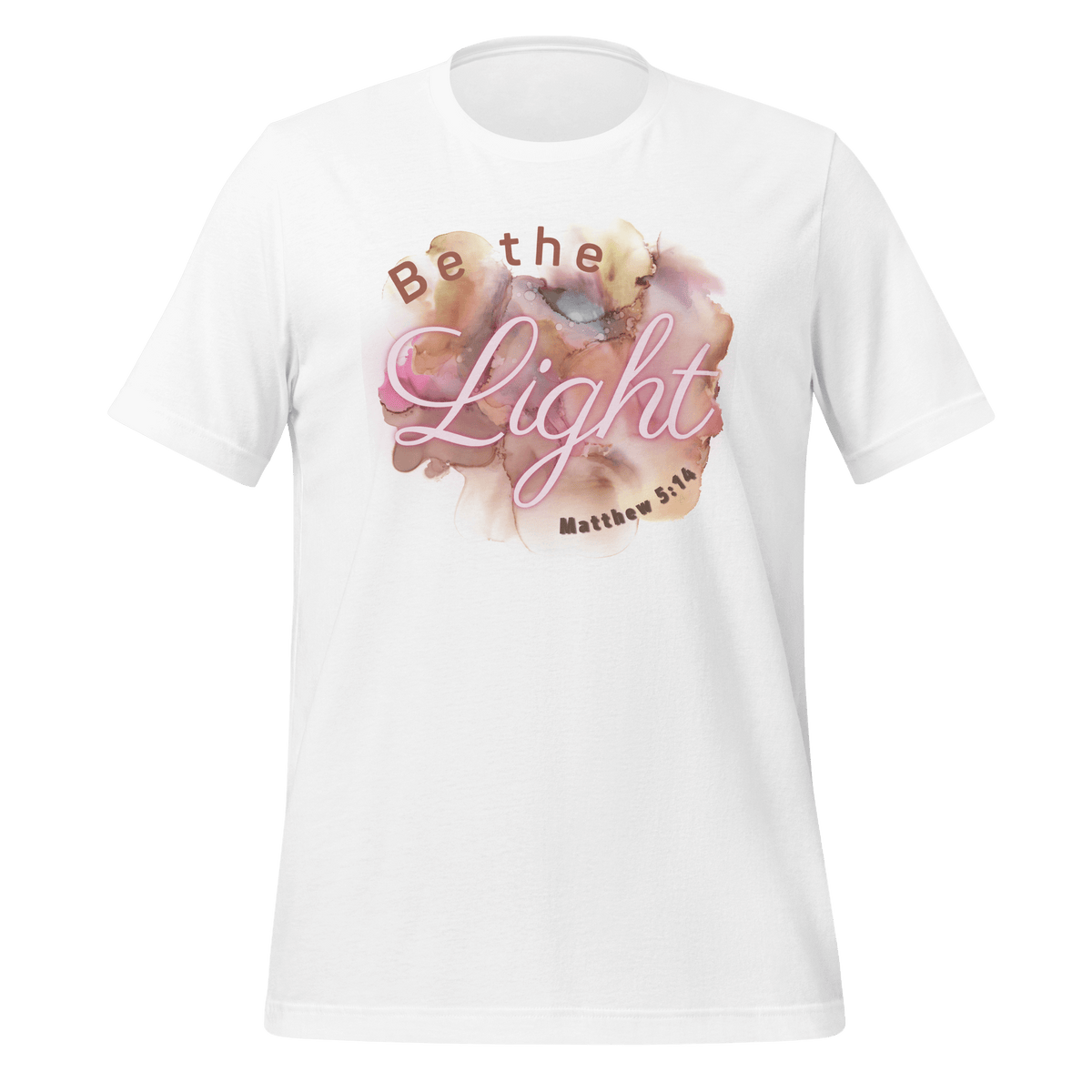 White- Watercolor Shirt  tee  Streetwear  shirt  Religious Shirt  Matthew 5:14 Shirt  gift for mom  Gift for her  gift for Christians  Faith Tee  Christian Shirts  Catholic tee  Bible Verse Tshirt  Bible tee  Be The Light Shirt